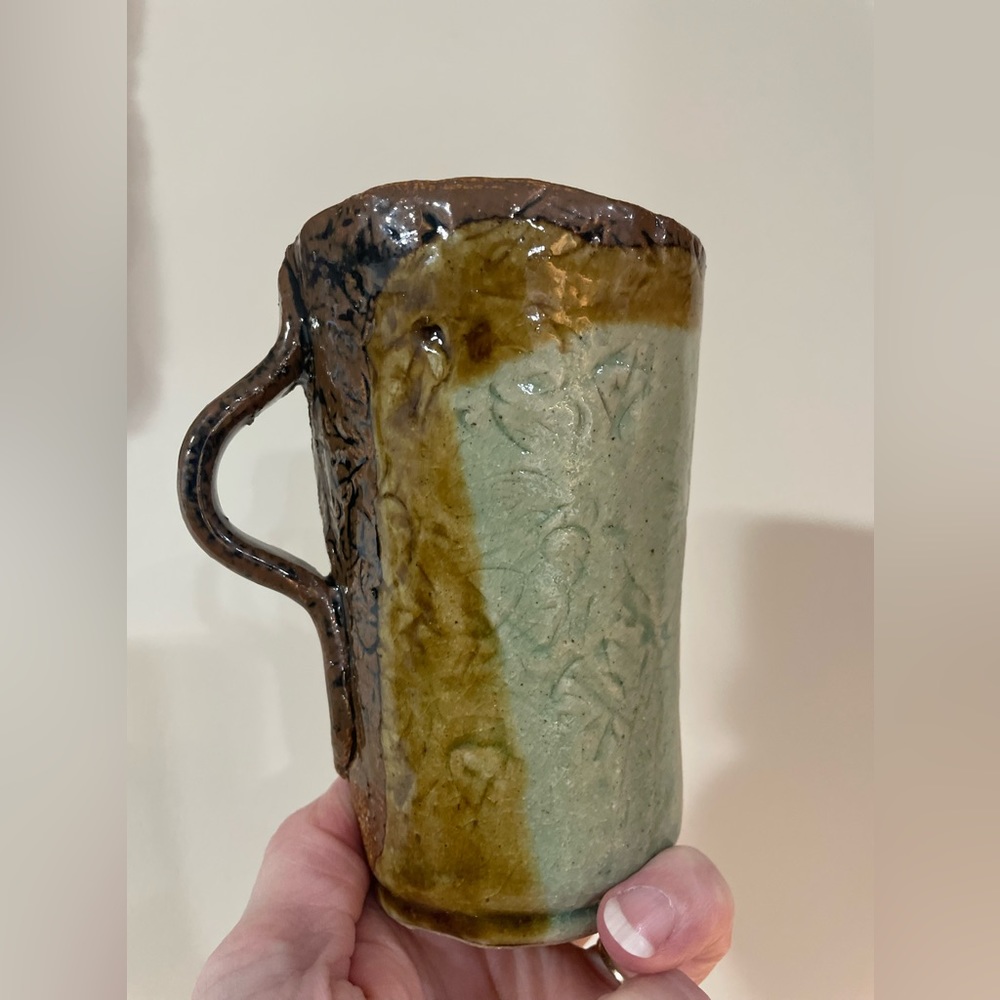 Handmade Ceramic Mug with Abstract Pattern